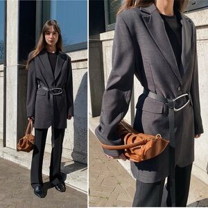 Reike Nen | Brown Leather Croissant Shoulder Bag